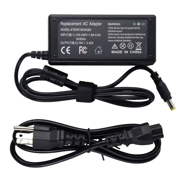 Replacement (19V/3.42A) Wall Charger Power Supply - Black (KT60W190342B3)