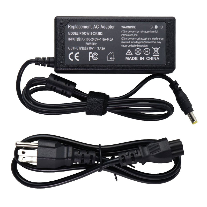 Replacement (19V/3.42A) Wall Charger Power Supply - Black (KT60W190342B3)