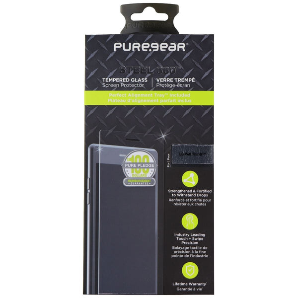 PureGear Steel 360 Tempered Glass Screen Protector for LG V40 ThinQ - Clear