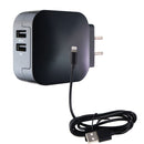 Key Wall Charger 3.4 Amp Dual USB Port Made for Apple Products - Black