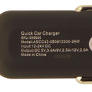 Ventev Qualcomm 3.0 Quick Charge Car Charger Adapter Single USB - Gray