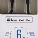 Infinitek 6.6-Foot Charge and Sync USB Cable for iPhone, iPad, and iPod - Black