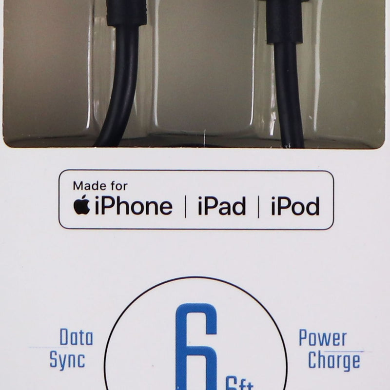 Infinitek 6.6-Foot Charge and Sync USB Cable for iPhone, iPad, and iPod - Black