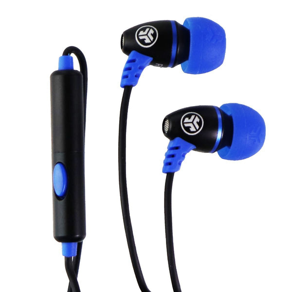 JLab Metal Rugged Earbuds with Universal Mic and Track Control - Black / Blue