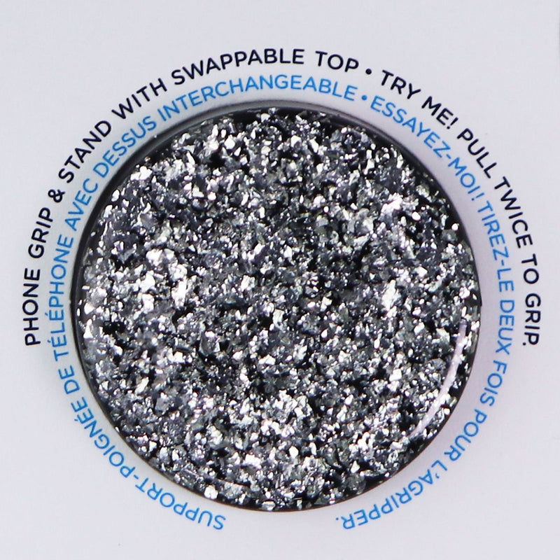 PopSockets PopGrip Swappable Grip & Stand - Foil Confetti Silver