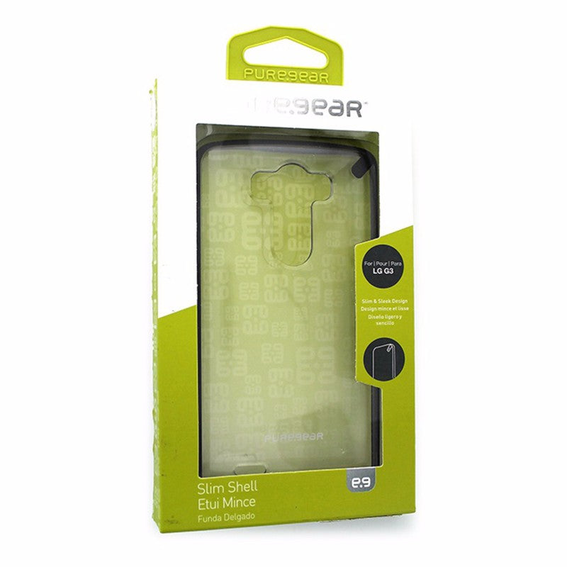 PureGear Slim Shell Case for LG G3 Clear w/ Black Trim