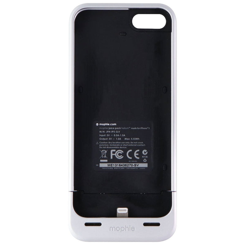 Mophie Juice Pack Helium 1500mAh Battery Case for iPhone SE (1st) 5s/5 - Silver