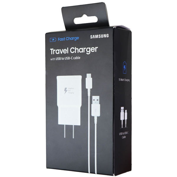 Samsung Adapter Fast Charger (EP-TA20JWE) and 4-Foot USB-C Type C Cable - White