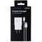 Samsung Adapter Fast Charger (EP-TA20JWE) and 4-Foot USB-C Type C Cable - White