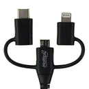 Hottips 4ft Charge and Sync Cable for iPhones & Micro USB / USB C Devices