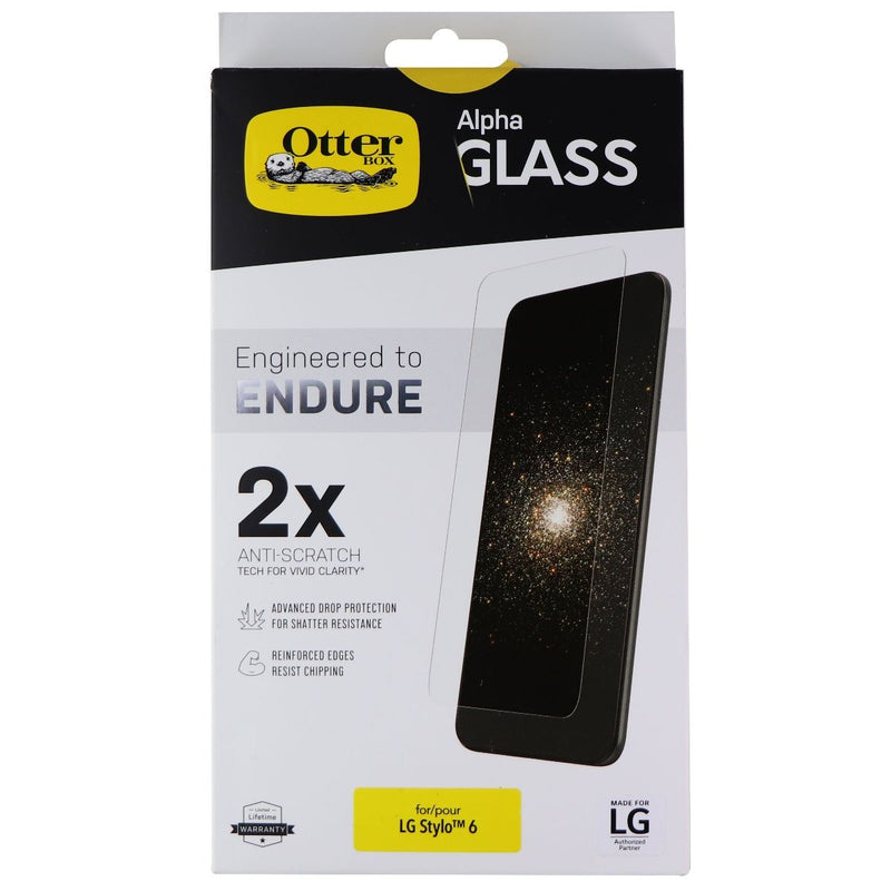 OtterBox Alpha Glass Screen Protector for LG Stylo 6 Smartphone - Clear
