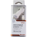 Qmadix (2.4A) 4-Foot MFi Car Charger for iPhones/iPad - White