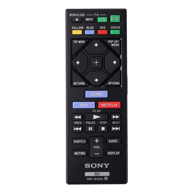 Sony Remote Control (RMT-B126A) for Select Sony Blu-Ray Players - Black