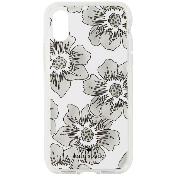 Kate Spade Hardshell Case for Apple iPhone X & XS - Clear Floral / White / Gems