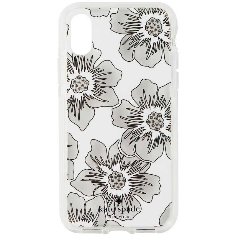Kate Spade Hardshell Case for Apple iPhone X & XS - Clear Floral / White / Gems