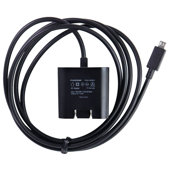 PureGear 12W (5V/2.4A) 5-Foot Micro USB Wall Charger - Black
