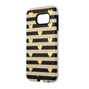 Sonix Inlay Dual Layer Case for Samsung Galaxy S6 - Black/White/Gold Hearts