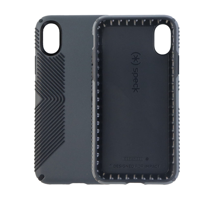 Speck Presidio Grip Series Case for Apple iPhone X - Charcoal Gray/Black