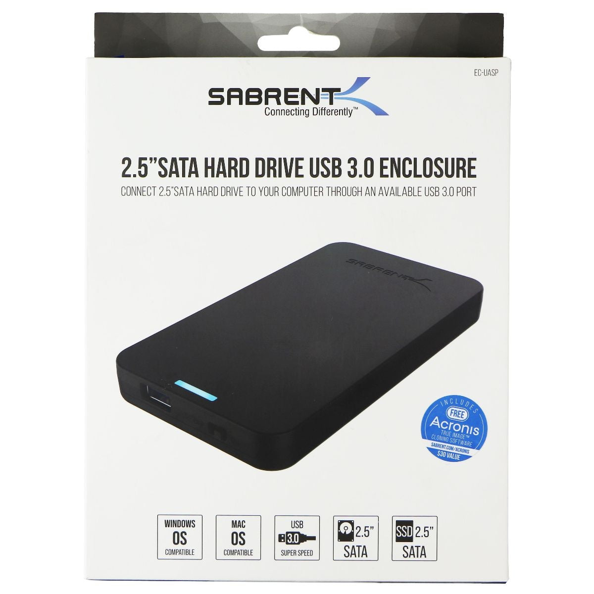 SABRENT Inch SATA to USB Tool Free External Hard Drive Enclosu