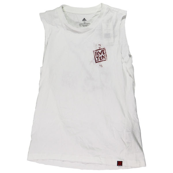 adidas Five Ten Stealth Cat Graphic Tank Top for Women - White (Size: S)