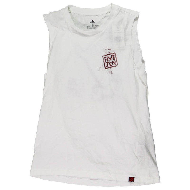 adidas Five Ten Stealth Cat Graphic Tank Top for Women - White (Size: S)