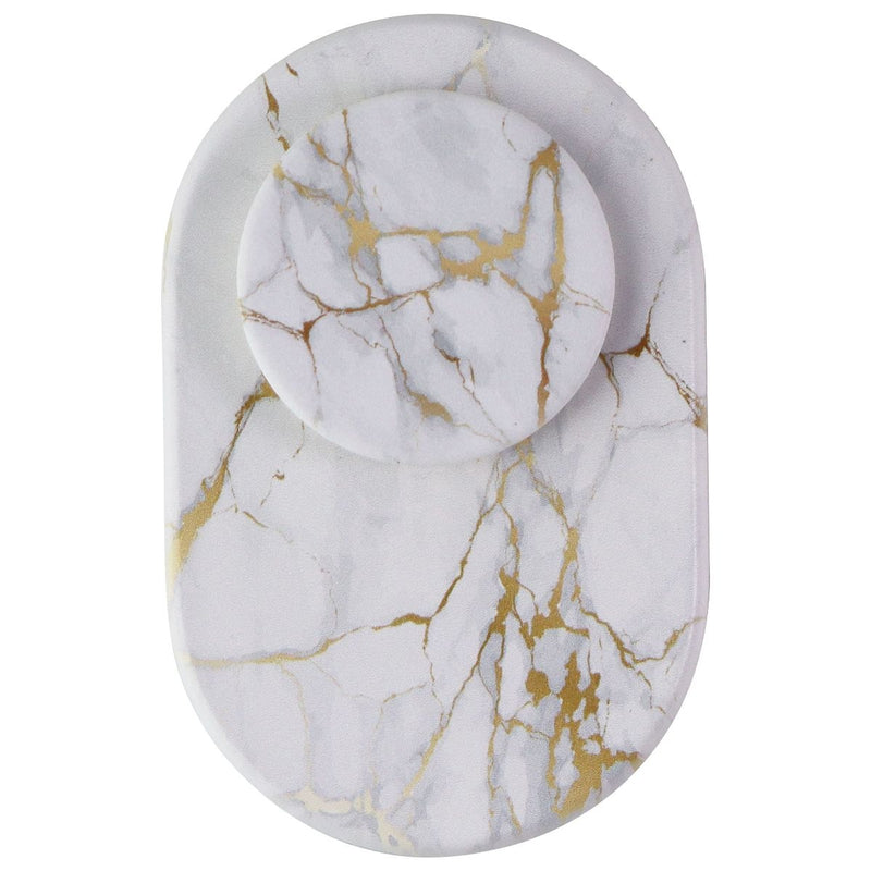 PopSockets MagSafe Swappable PopGrip and Stand - Gold Lutz Marble