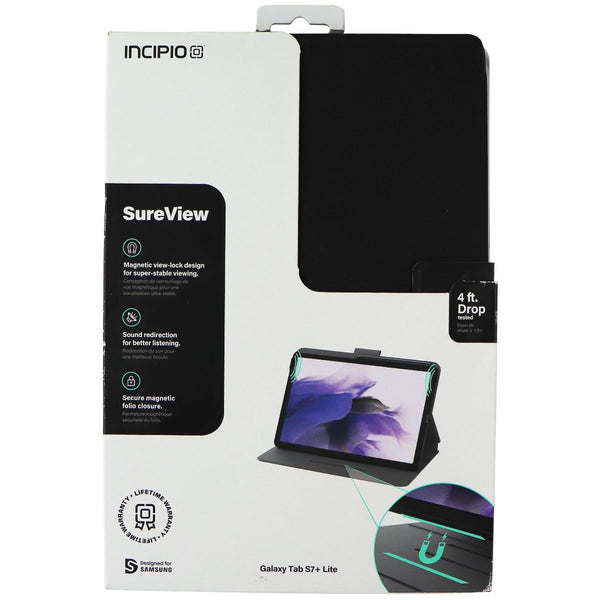 Incipio SureView Series hard Folio Case for Samsung Galaxy Tab S7+ Lite - Black