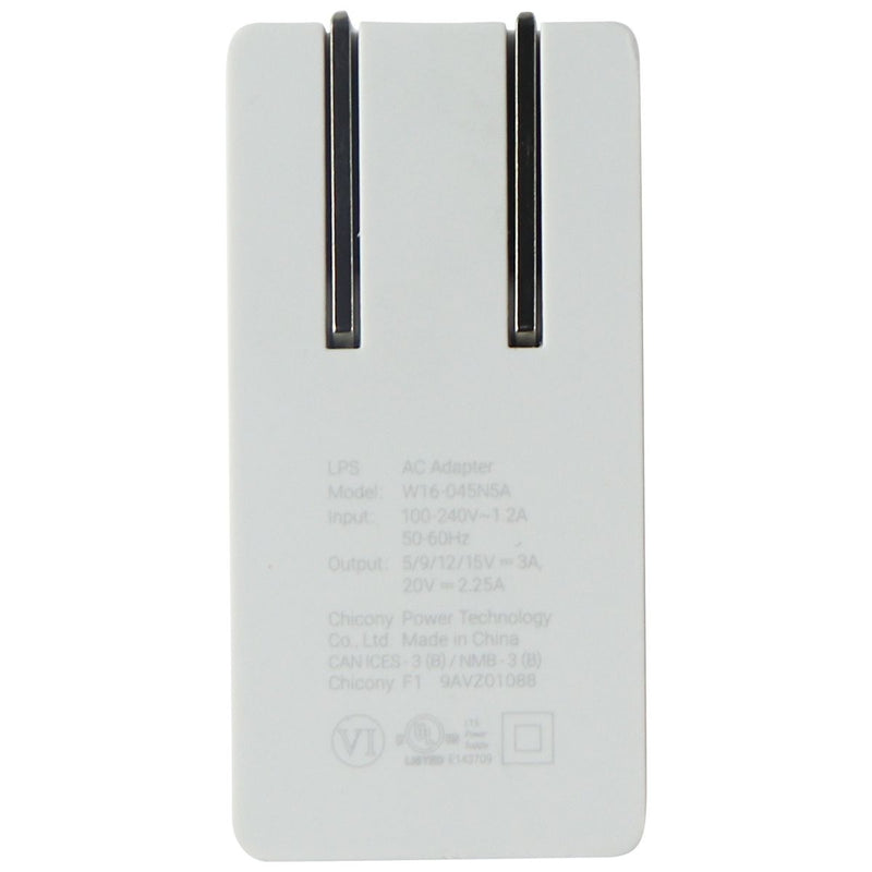 Google Pixelbook (45W) USB-C Adaptive Wall Adapter W16-045N5A - White