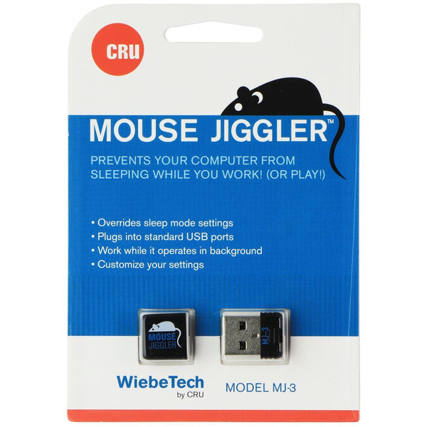 CRU WiebeTech Programmable Mouse Jiggler MJ-3 - Black (Single Unit)