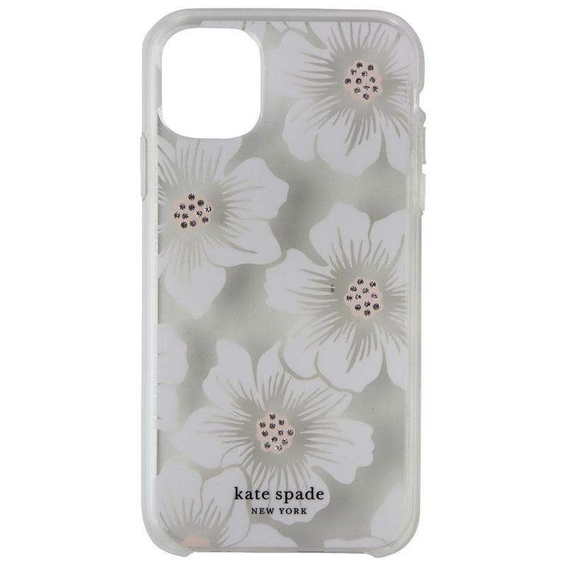 Kate Spade Hardshell Case for Apple iPhone 11 - White Hollyhock/Clear