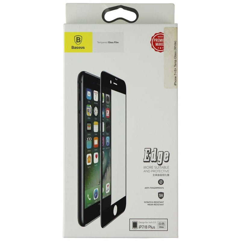 Baseus Edge Tempered Glass Film for Apple iPhone 8 Plus/7 Plus - White/Clear