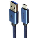 mWorks! mPower! 6-Foot (USB-C) to USB Braided Cable - Light Blue