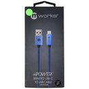 mWorks! mPower! 6-Foot (USB-C) to USB Braided Cable - Light Blue