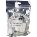 Proline 3.3-Foot USB Cable & 12W Wall Adapter for iPhone/iPad/iPod - White