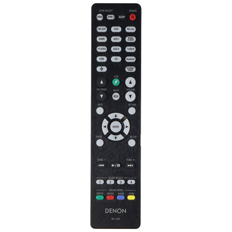 Denon OEM Remote Control (RC-1218) for Select Denon Receivers - Black