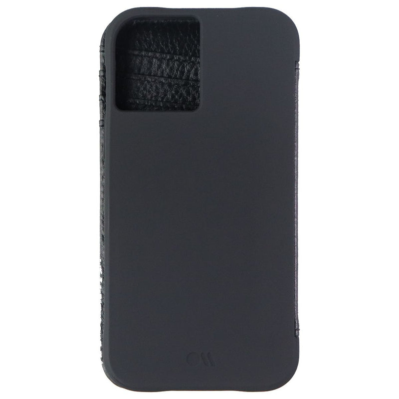 Case-Mate Tough Wallet Folio Case for Apple iPhone 12 Mini - Black Leather