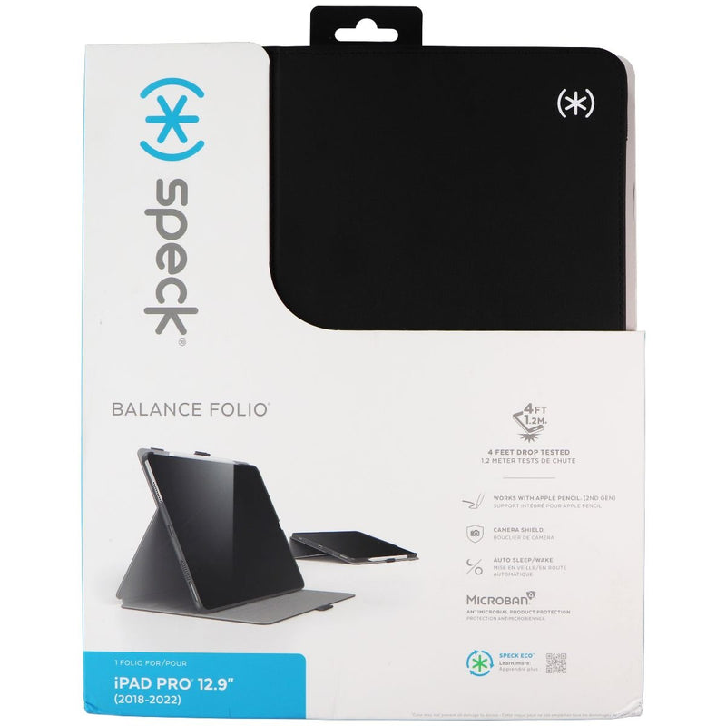 Speck Balance Folio Case for Apple iPad Pro 12.9 (6th-10th Gen) - Black/White