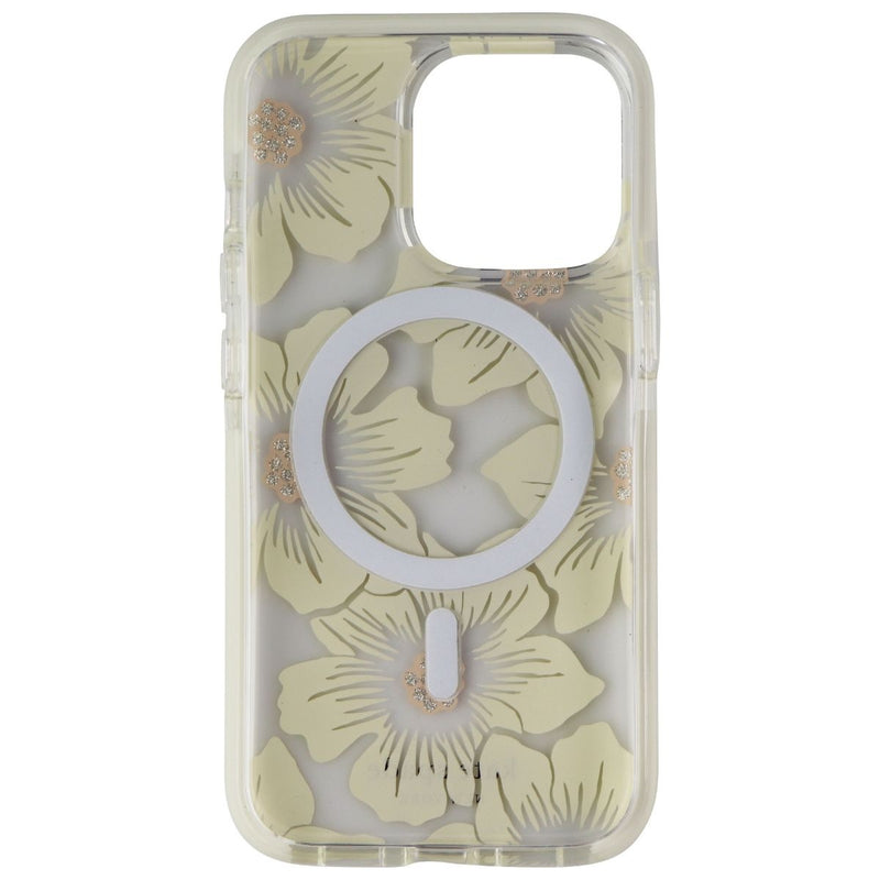 Kate Spade Hardshell Case for MagSafe for iPhone 13 Pro - Hollyhock Floral Clear