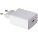 High Output (22.5W) EU Plug Single USB Power Adapter - White MDY-11-EP / Europe