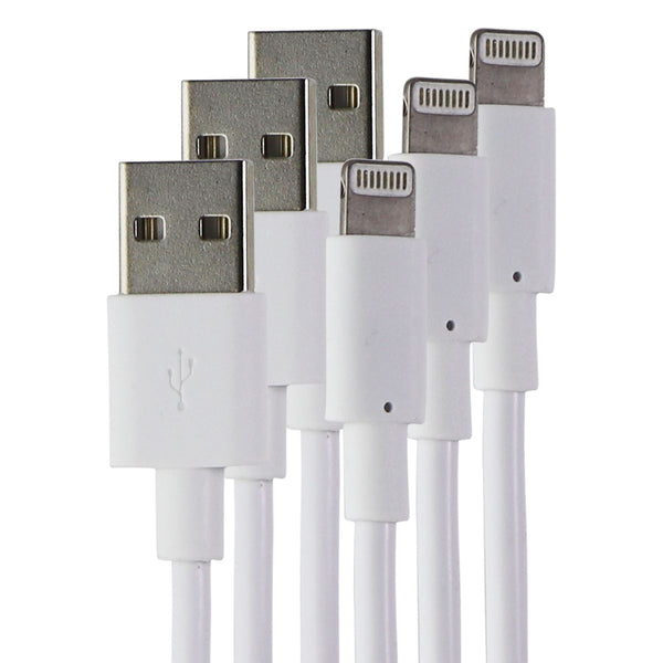 (3-PACK) of 6-Foot USB Charge and Sync Cable for iPhone/iPad/iPod - White