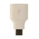Universal USB to USB-C (Type C) Short OTG Adapter for USB-C Devices - White