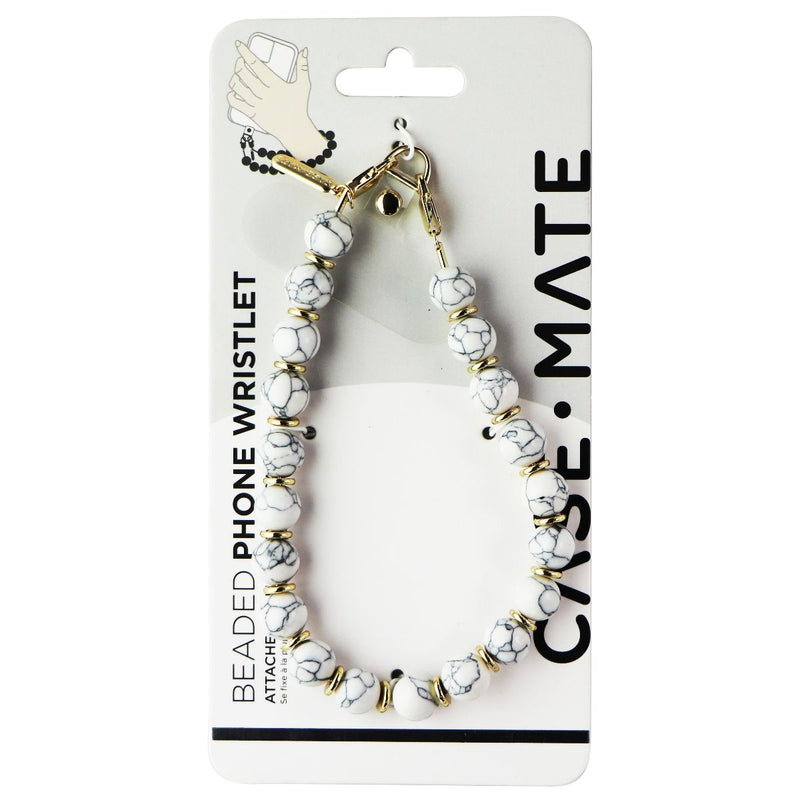 Case-Mate Beaded Phone Wristlet for iPhones - White Marble