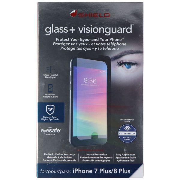 ZAGG InvisibleShield (Glass+ VisionGuard) for Apple iPhone 8 Plus/7 Plus - Clear