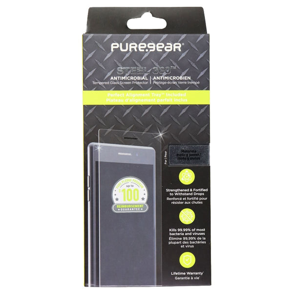 PureGear Steel 360 Tempered Glass for Motorola Moto G Power / Stylus - Clear