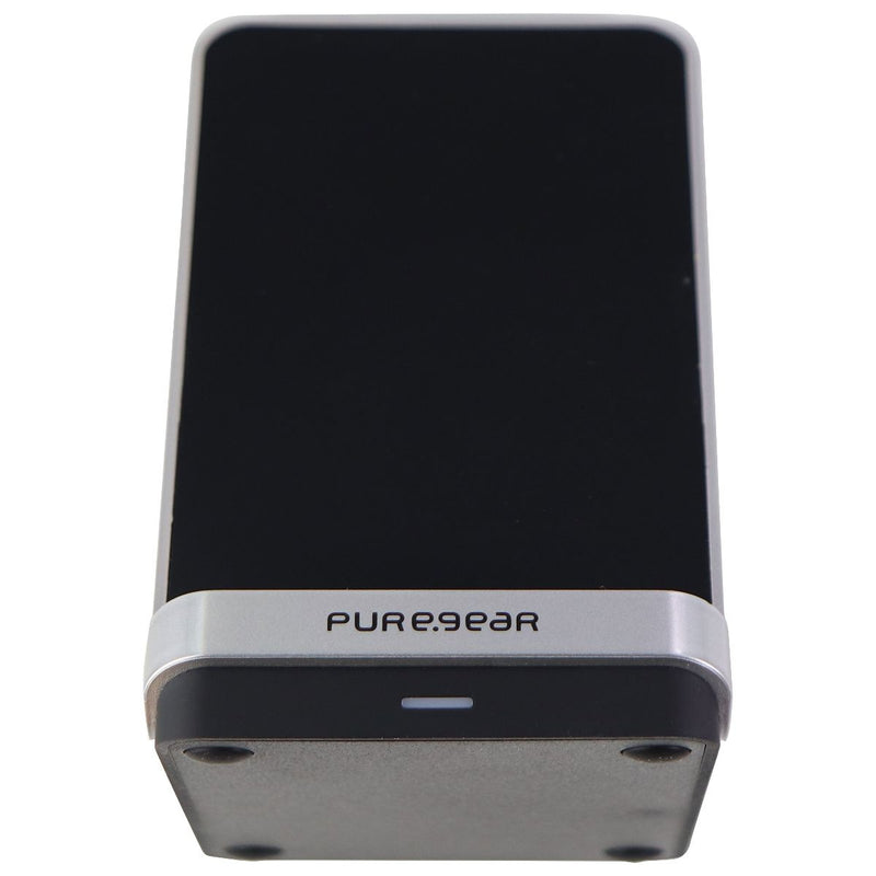 PureGear 15-Watt Fast Wireless Charging Stand for Qi Smartphones - Black/Silver