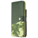 Ercko 2-in-1 Magnet Wallet Leather Case for Apple iPhone Xs/X - Camo Green
