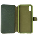 Ercko 2-in-1 Magnet Wallet Leather Case for Apple iPhone Xs/X - Camo Green
