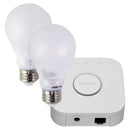 Philips Hue A19 White Bulb Starter Kit with 2 Bulbs & Bridge