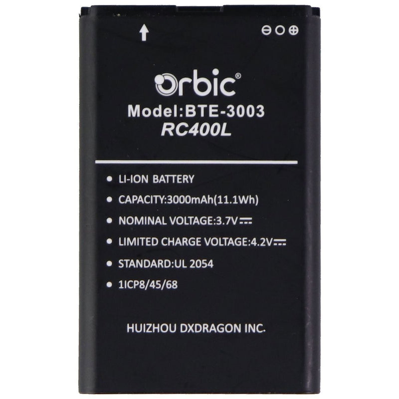 Orbic Rechargeable 3,000mAh 3.7V Li-ion Battery - Black (BTE-3003 / RC400L)