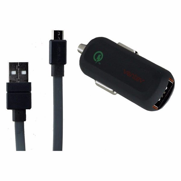 Ventev Dashport r1240 Mini 2.4A Car Charger with Micro-USB Cable - Gray
